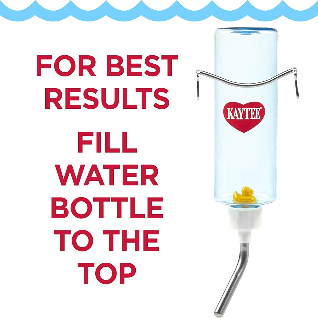 Kaytee Clear View Water Bottle for Pet Guinea Pigs, Rats and Chinchillas, 16 oz