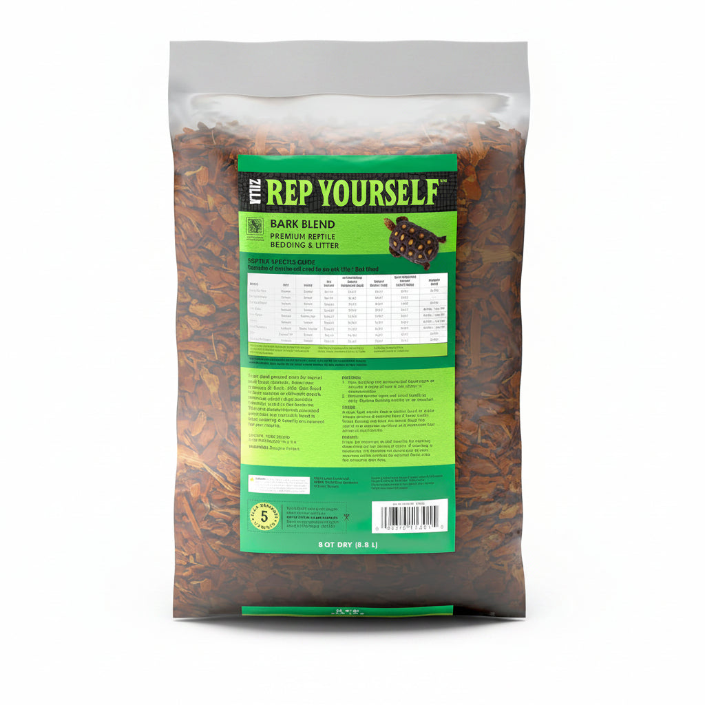 Zilla Reptile Terrarium Bedding Substrate Bark Blend, 8 Quart
