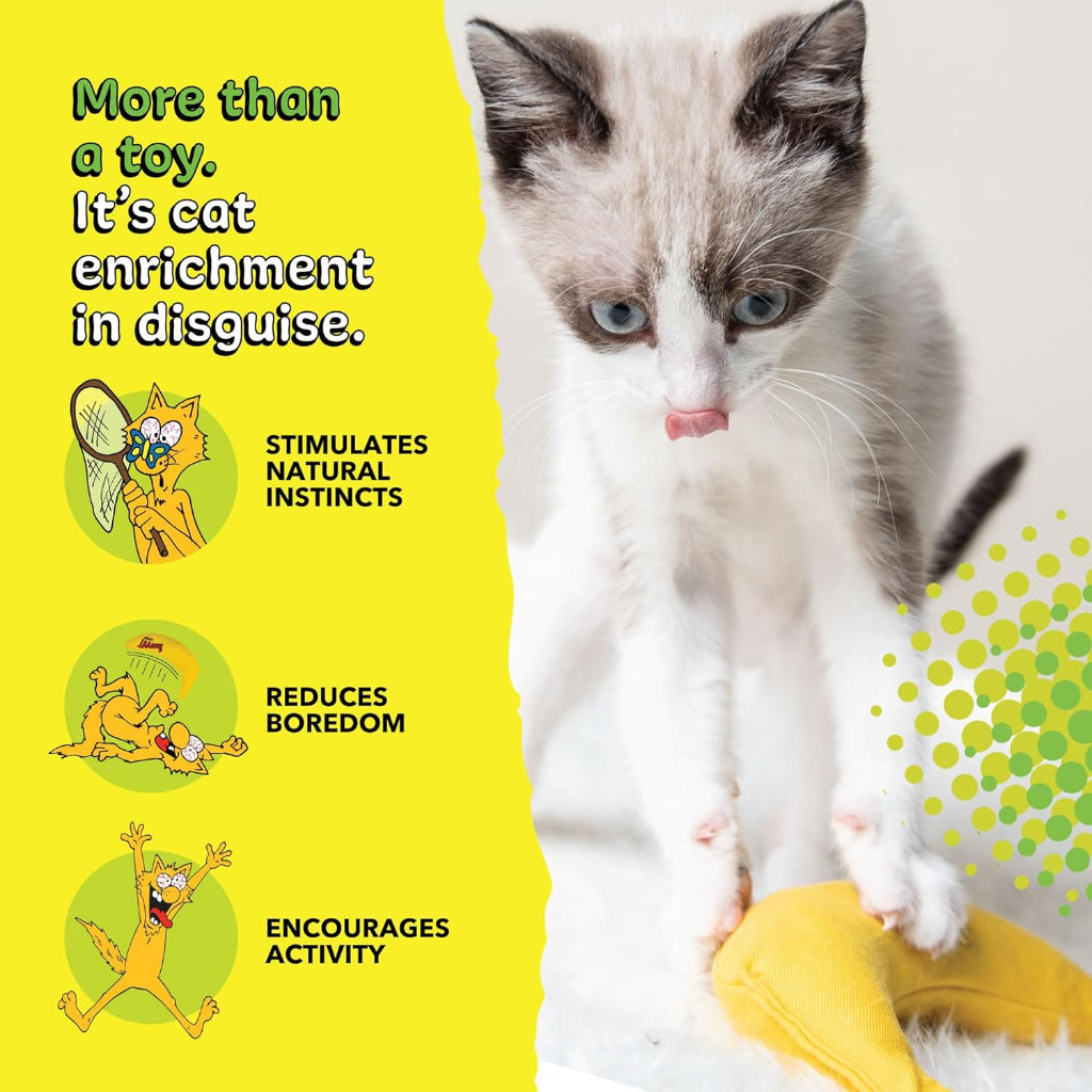 Yeowww! Catnip Toy, Yellow Banana (pack of 2)