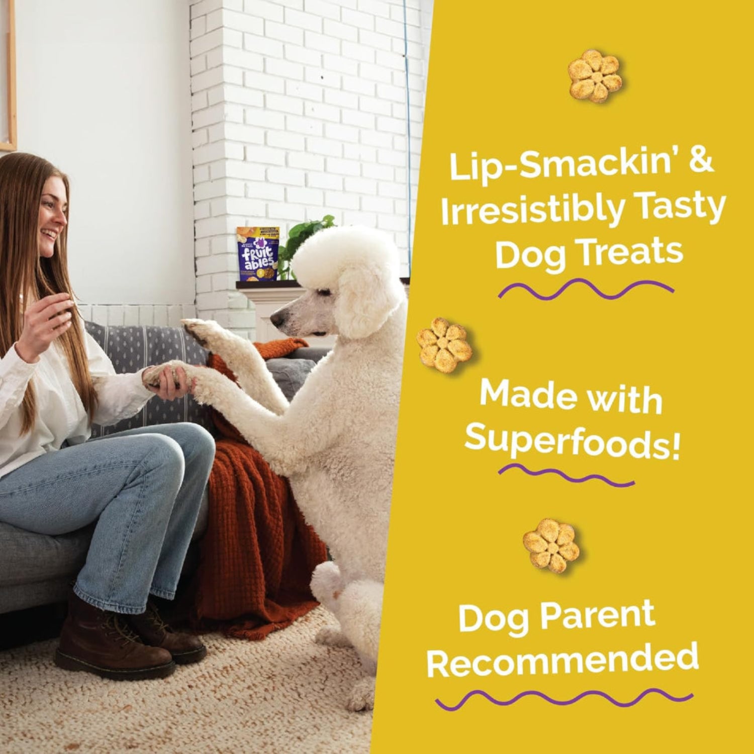 Fruitables Baked Dog Treats, Healthy Pumpkin Treat for Dogs, Low Calorie & Delicious, No Wheat, Corn or Soy, Made in the USA, Pumpkin and Banana Flavor, 7oz