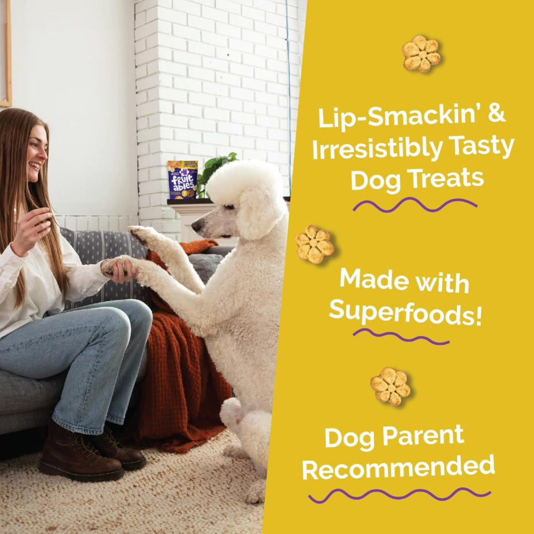 Fruitables Baked Dog Treats, Healthy Pumpkin Treat for Dogs, Low Calorie & Delicious, No Wheat, Corn or Soy, Made in the USA, Pumpkin and Banana Flavor, 7oz