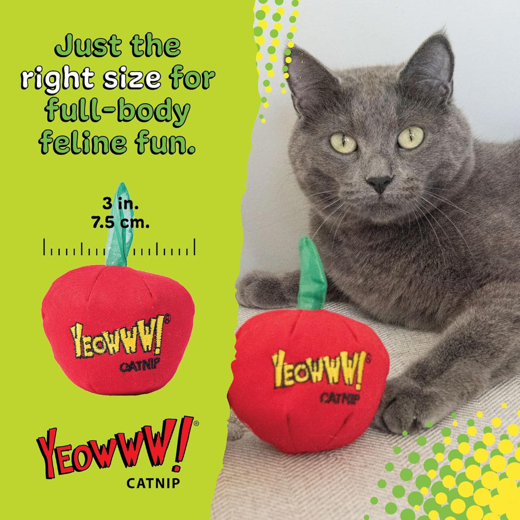 Yeowww! Catnip Toy, Apple (pack of 2)