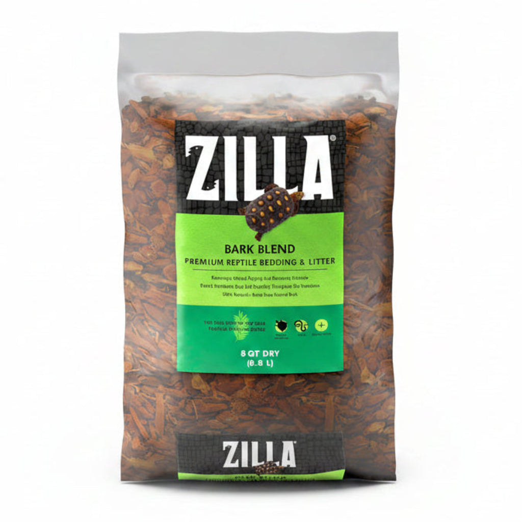 Zilla Reptile Terrarium Bedding Substrate Bark Blend, 8 Quart
