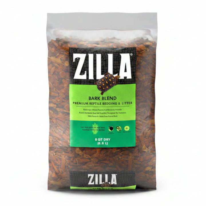 Zilla Reptile Terrarium Bedding Substrate Bark Blend, 8 Quart