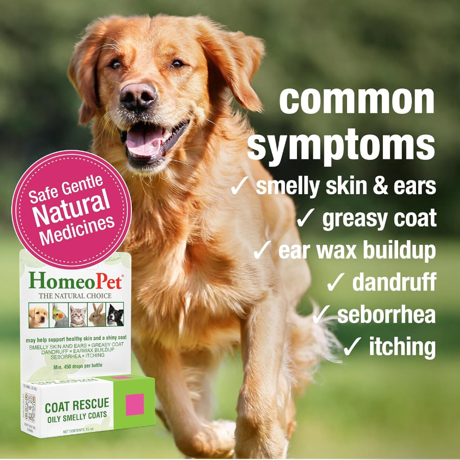 HomeoPet Coat Rescue Oily Smelly Coats 1ea/15 ml