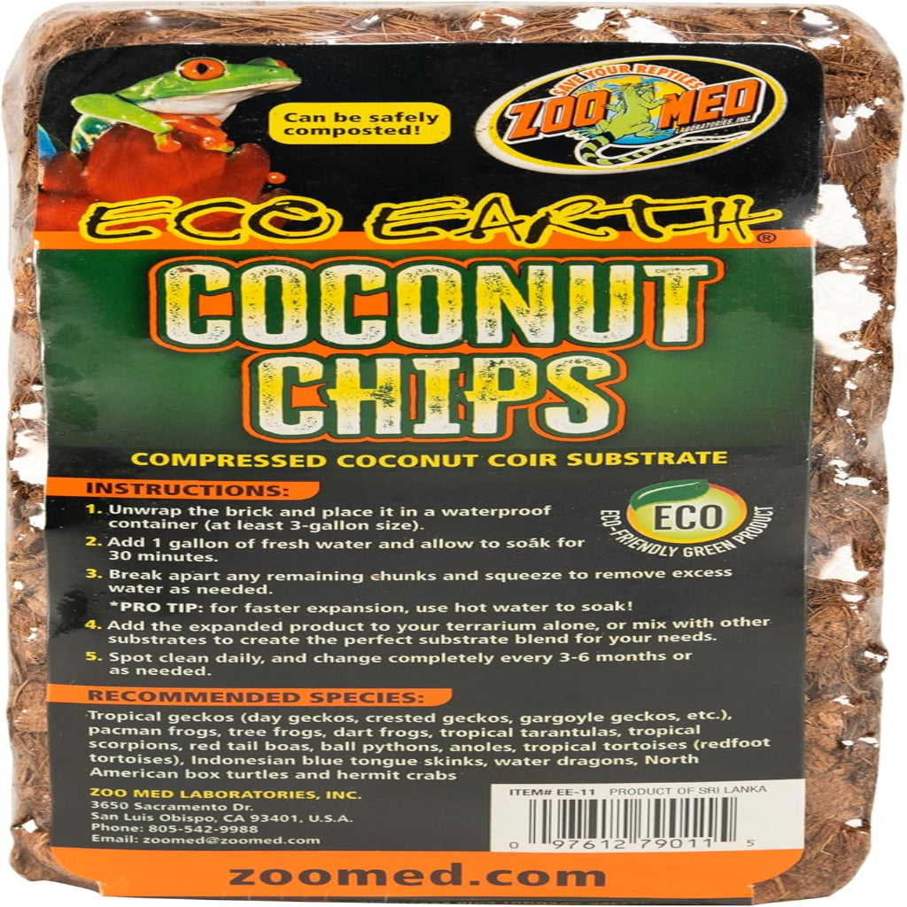 Zoo Med Eco Earth Coconut Chips Substrate 1ea/1 Brick