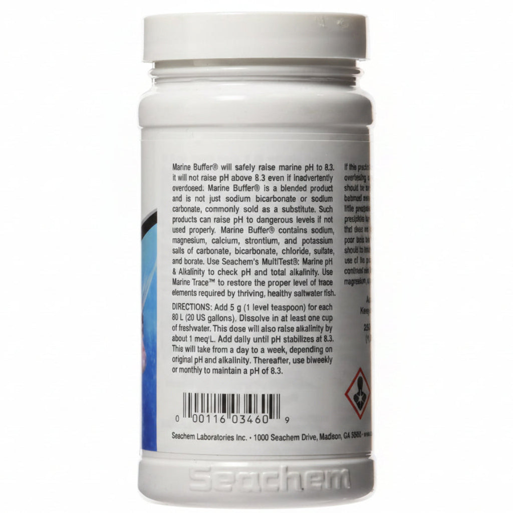 Seachem Laboratories Marine Buffer Saltwater Aquarium Water Treatment 1ea/8.8 oz