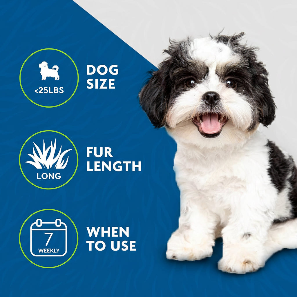FURminator Small Dog Undercoat deShedding Tool, Long Hair, Reduces Loose Hair from Shedding