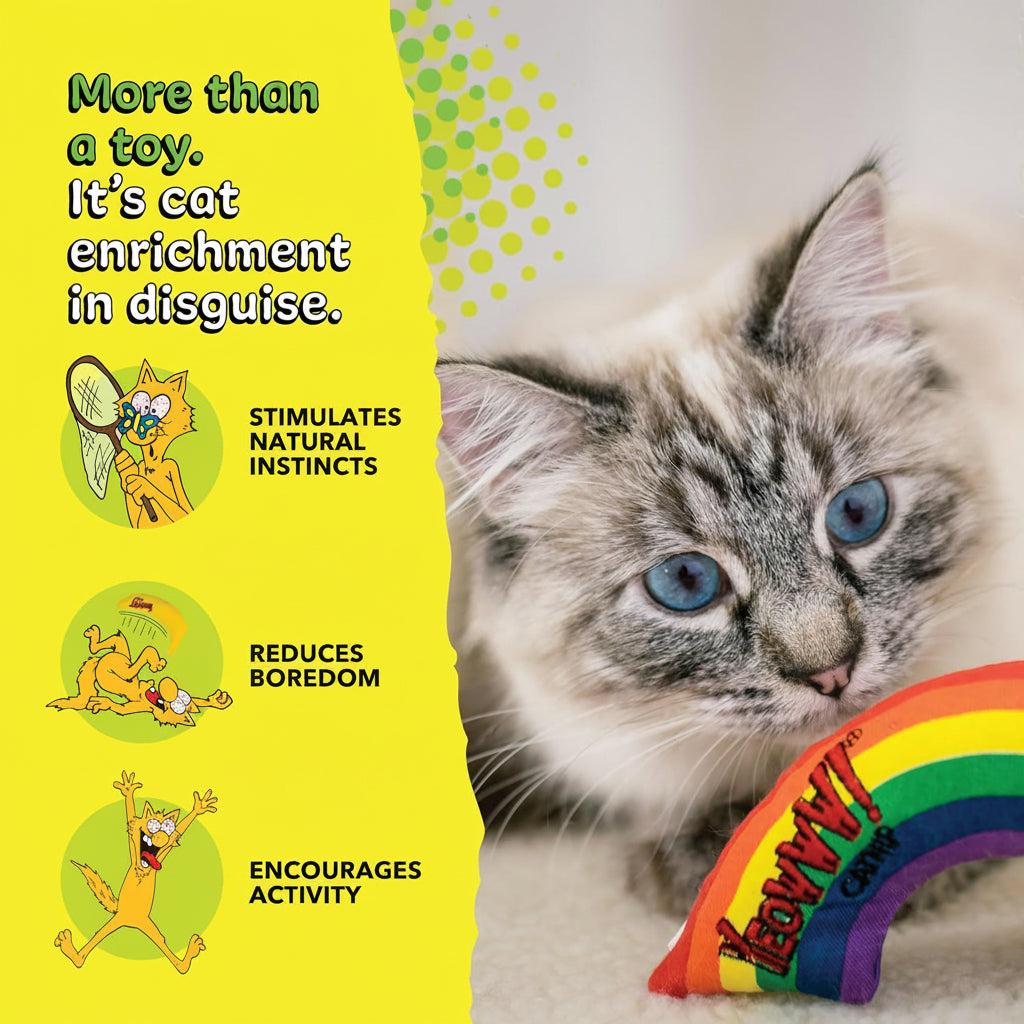Yeowww! Catnip Toy, Rainbow (pack of 2)