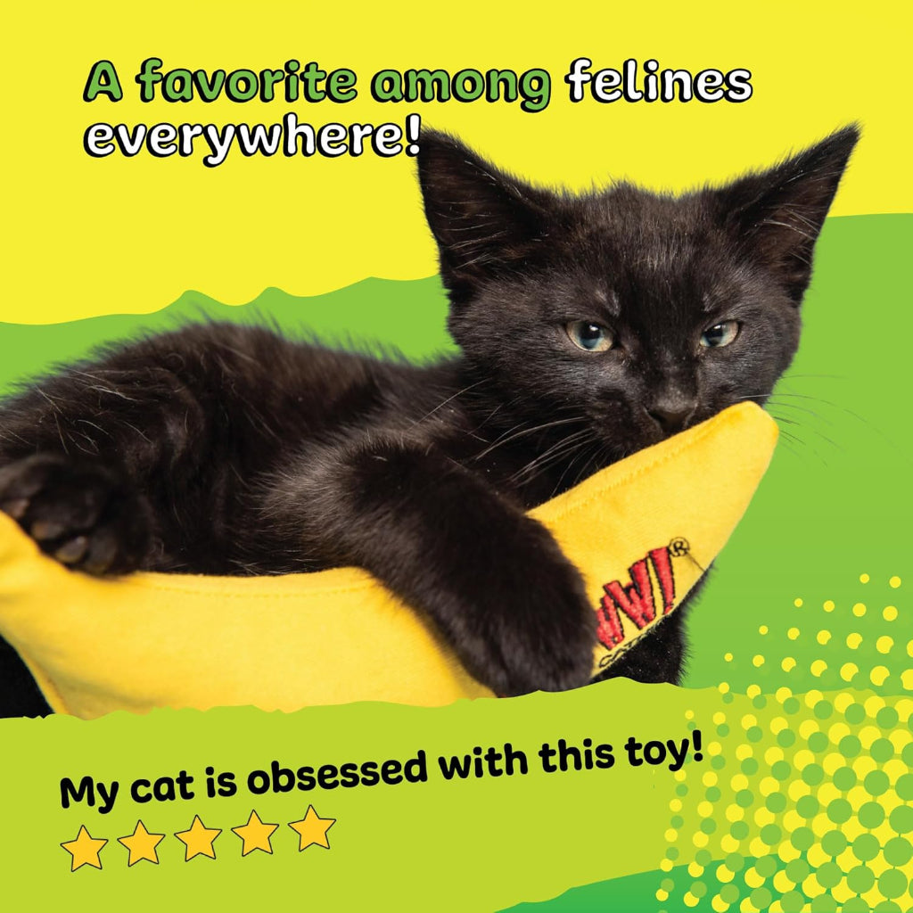 Yeowww! Catnip Toy, Yellow Banana (pack of 2)