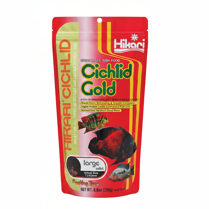 Hikari 8.8-Ounce Cichlid Gold Floating Pellets for Pets, Large