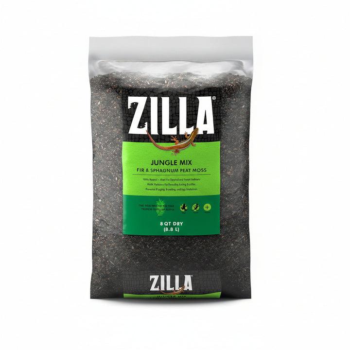 Zilla Pet Reptile Terrarium Substrate Bedding, Jungle Mix, for Frogs, Rainforest Geckos, Toads and Snakes, 8 Quart