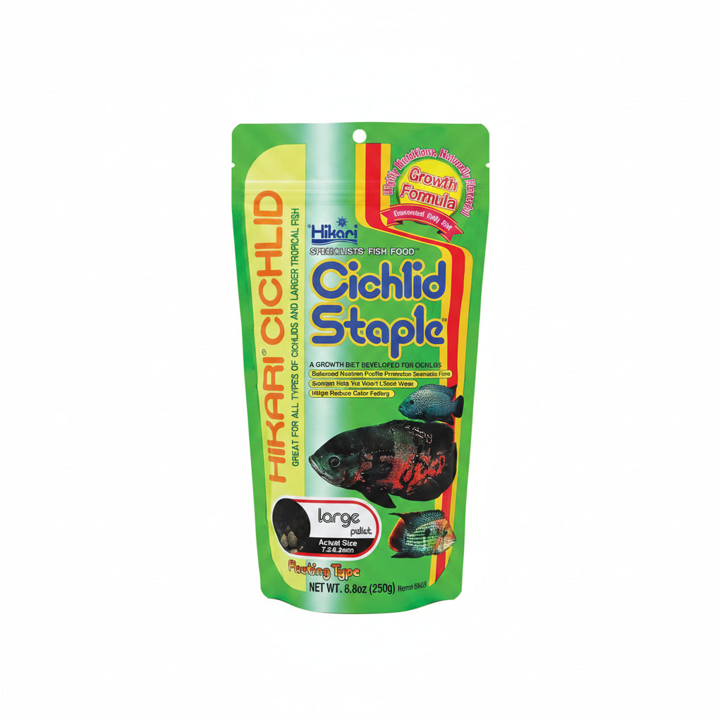 Hikari Cichlid Staple Floating Pellets Fish Food, Large Pellets, 8.8 oz. (250g)