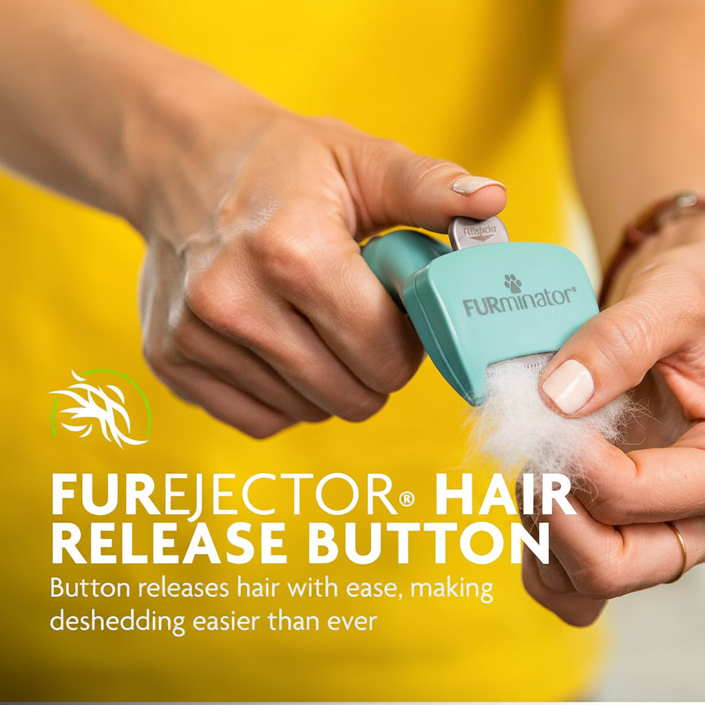 FURminator® deShedding Tool For Small Cats, Short Hair, Removes Loose Hair From Shedding