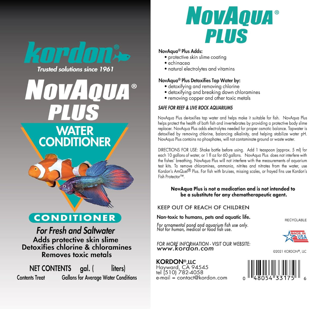 Kordon NovAqua Plus Water Conditioner & Dechlorinator 1ea/16 fl oz