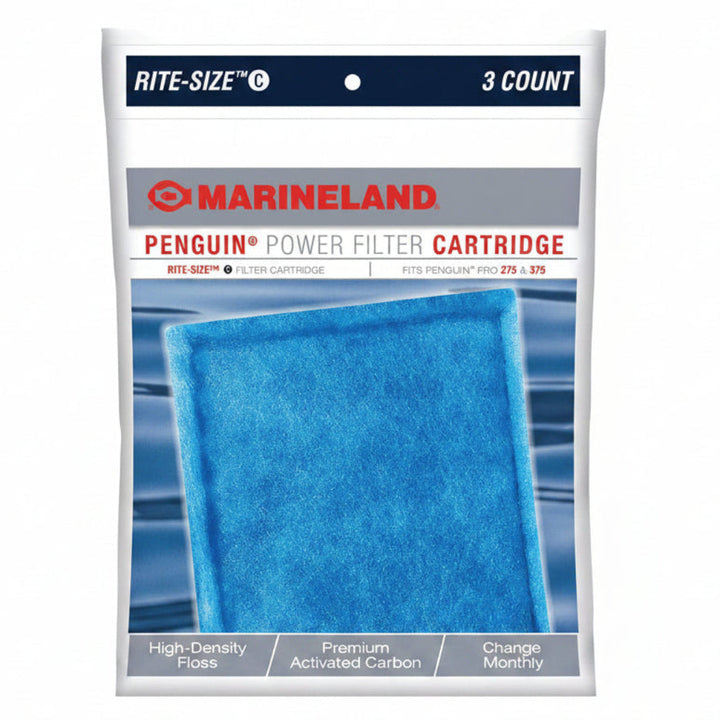 Marineland Replacement Cartridge for Penguin 200B, 350B, 170B, and 330B Power Filters 1ea/Rite-Size C, 3 pk