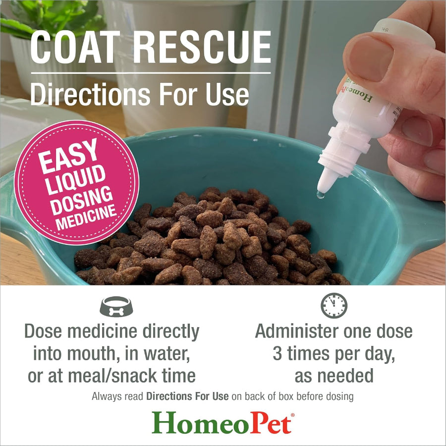 HomeoPet Coat Rescue Oily Smelly Coats 1ea/15 ml