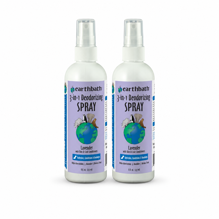 earthbath, Lavender 3-in-1 Dog & Puppy Deodorizing Spritz (2 Pack)