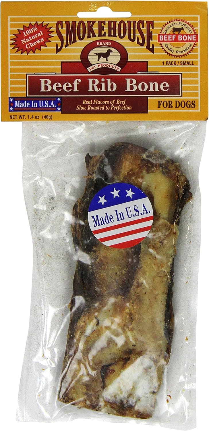 Smokehouse USA Made Beef Rib Bones 1ea/6 in, 1.4 oz