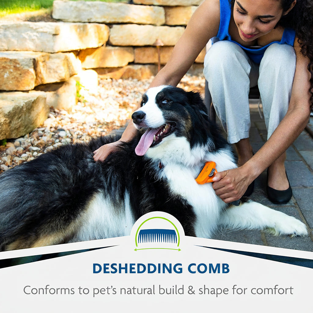 FURminator Medium Dog Undercoat deShedding Tool, Short Hair, Reduces Loose Hair from Shedding