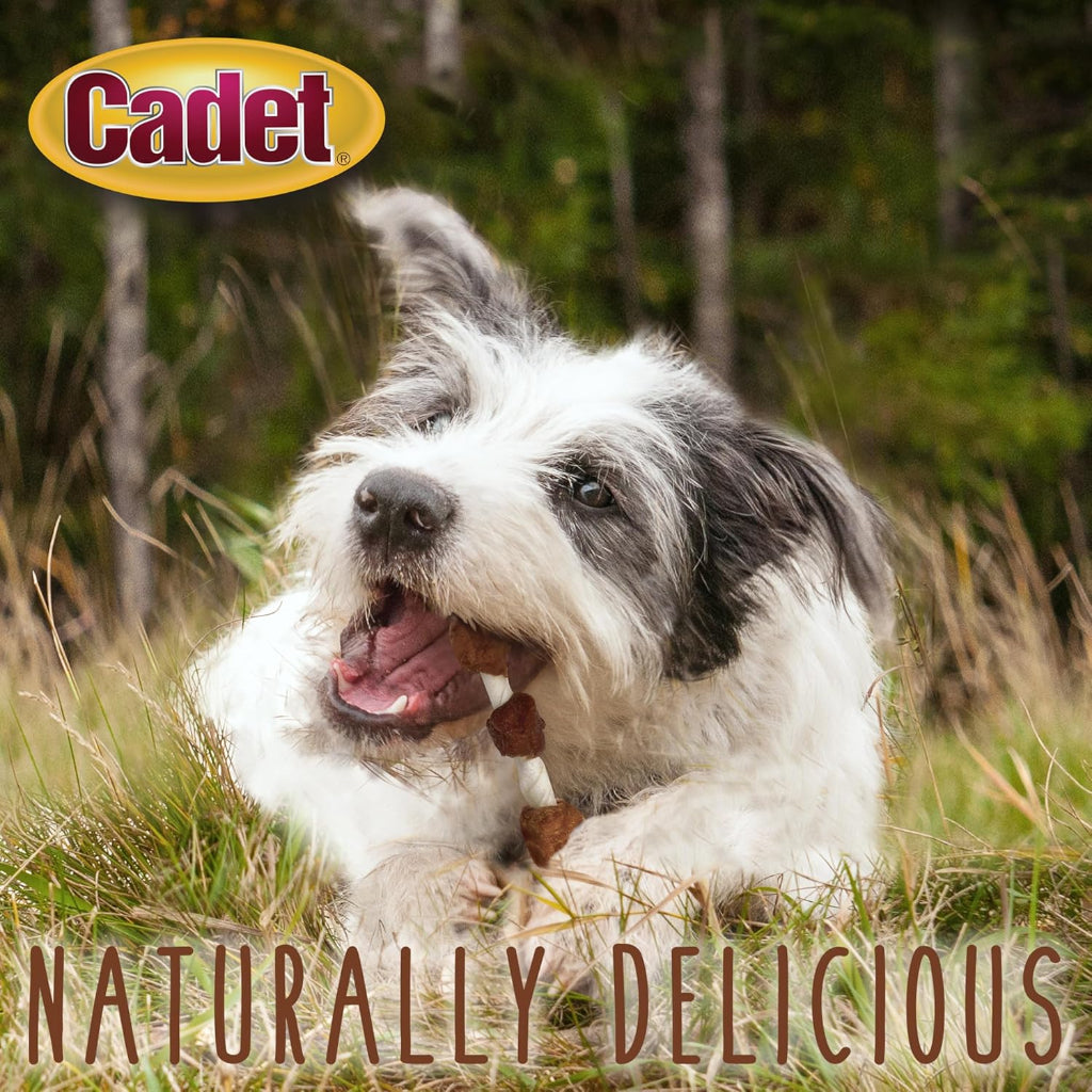 Cadet Gourmet Shish Kabob Dog Chews for Small Dogs, Rawhide Treats with Chicken, Duck and Sweet Potato, Healthy & Natural Beef Hide, 5-Inch Sticks, 12 oz.