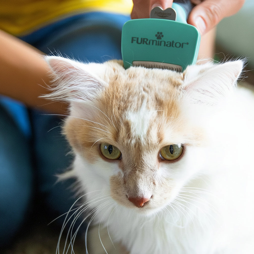 FURminator® deShedding Tool For Small Cats, Short Hair, Removes Loose Hair From Shedding