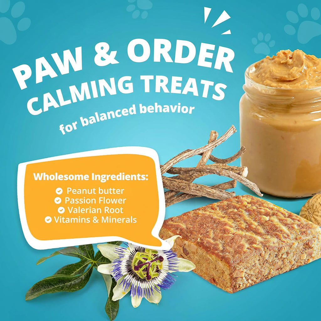 Heavenly Hounds Peanut Butter Chews - Anxiety Relief for Dogs - Natural Ingredients - No Hemp Calming Snacks, 2 Oz - Pack of 4