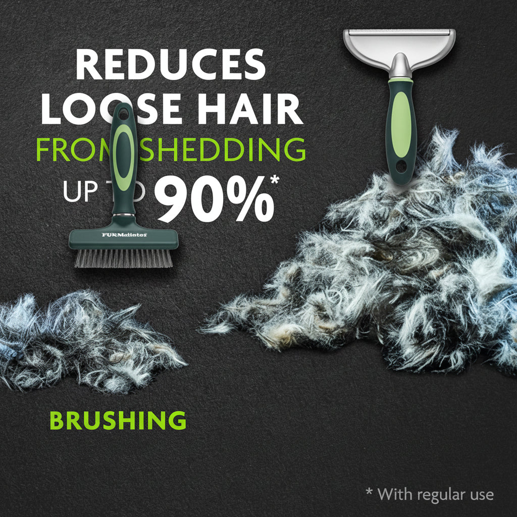 FURminator Large Dog Undercoat deShedding Tool for Long Hair, Reduces Loose Hair From Shedding