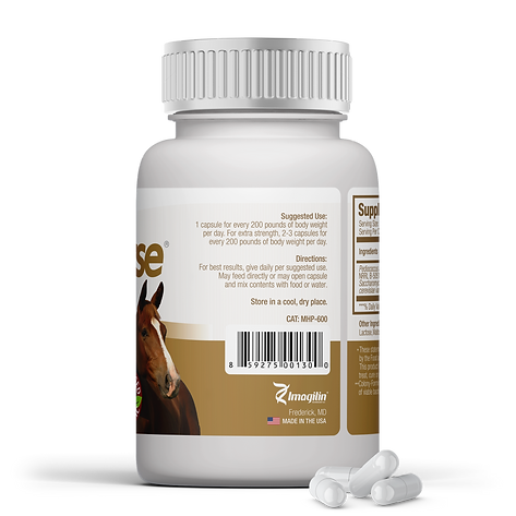 MitoHorse™, Probiotics for Horses, 600 capsules/bottle