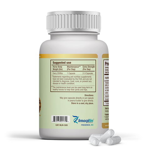 MitoJoint™, Hip and Joint Supplement for Horses, 500 capsules/bottle
