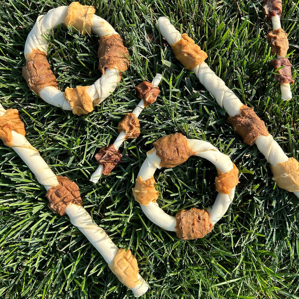 Cadet Gourmet Shish Kabob Dog Chews for Small Dogs, Rawhide Treats with Chicken, Duck and Sweet Potato, Healthy & Natural Beef Hide, 5-Inch Sticks, 12 oz.