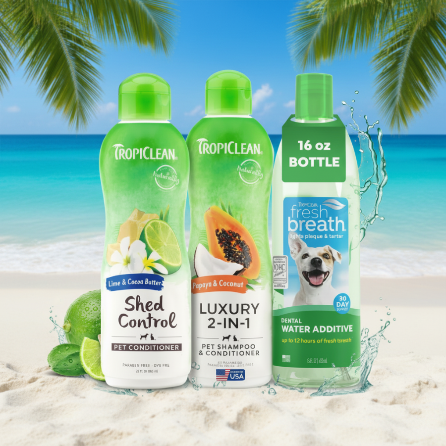 TropiClean Complete Pet Grooming & Dental Care Bundle