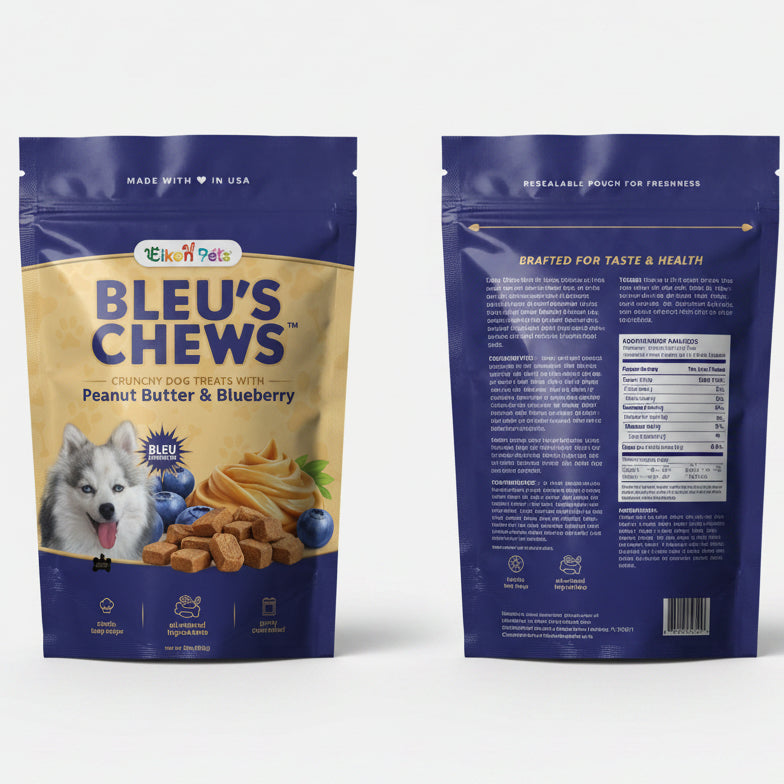 Eikon Pets Bleu’s Chews™ Crunchy Dog Treats with Peanut Butter & Blueberry