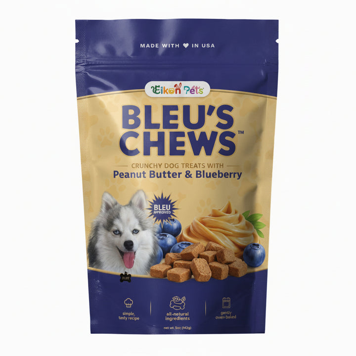 Eikon Pets Bleu’s Chews™ Crunchy Dog Treats with Peanut Butter & Blueberry