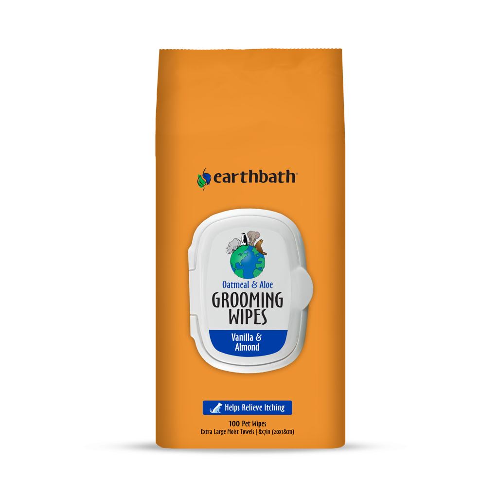 earthbath Oatmeal &amp; Aloe Grooming Wipes&nbsp;Vanilla &amp; Almond