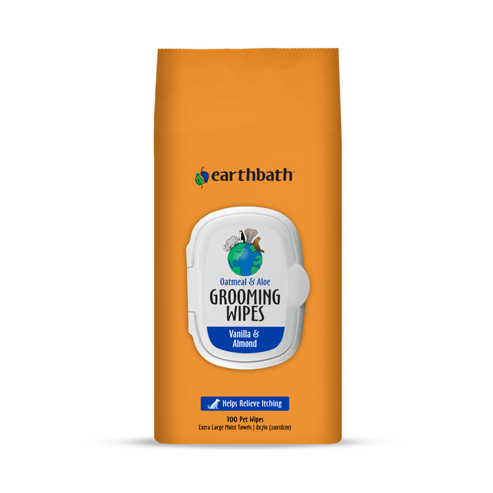 earthbath Oatmeal &amp; Aloe Grooming Wipes&nbsp;Vanilla &amp; Almond