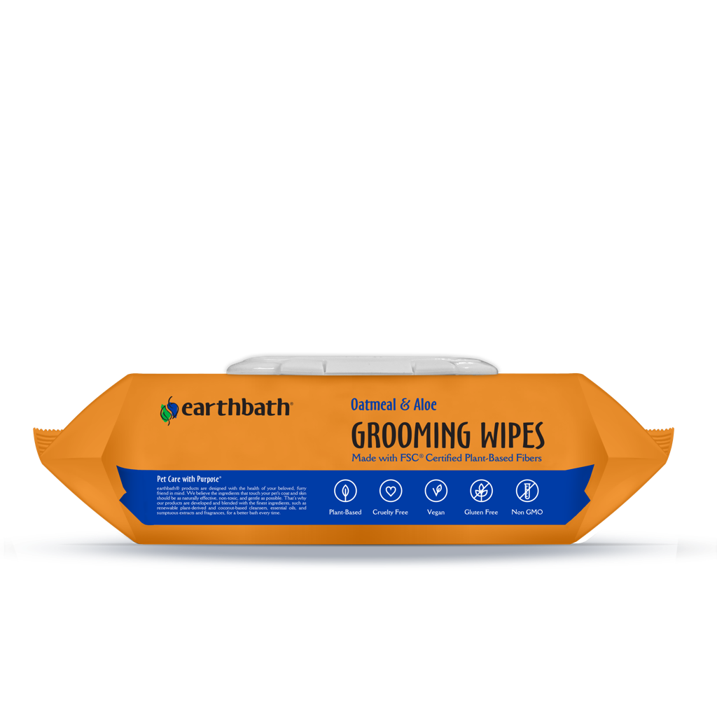earthbath Oatmeal &amp; Aloe Grooming Wipes&nbsp;Vanilla &amp; Almond