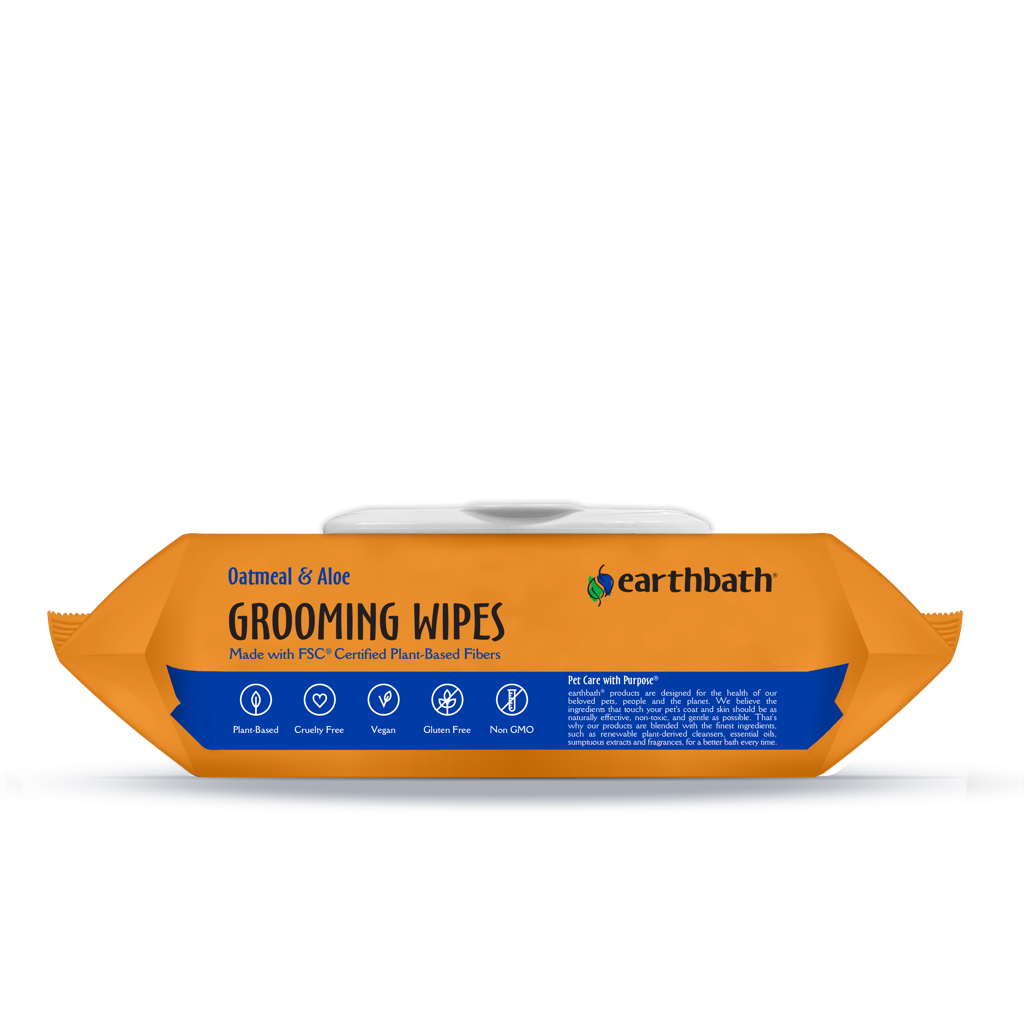 earthbath Oatmeal &amp; Aloe Grooming Wipes&nbsp;Vanilla &amp; Almond