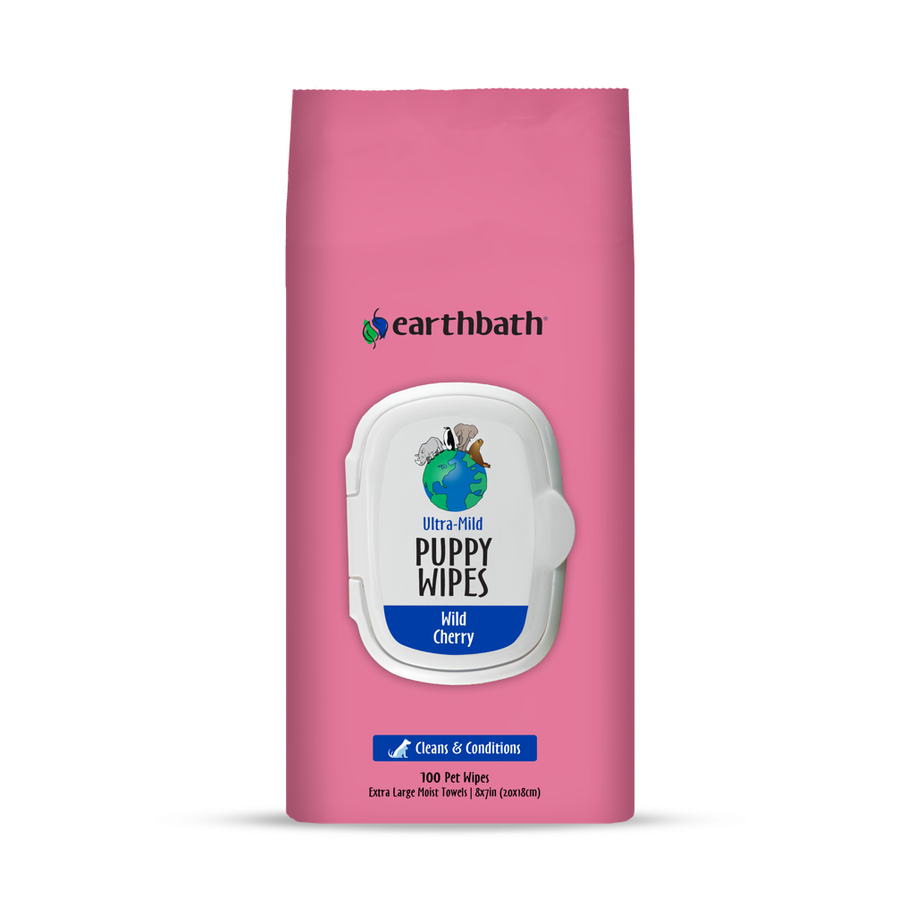earthbath, Ultra-Mild Wild Cherry Puppy Wipes