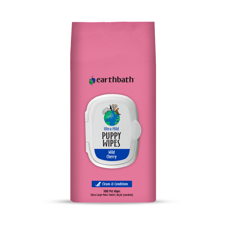 earthbath, Ultra-Mild Wild Cherry Puppy Wipes