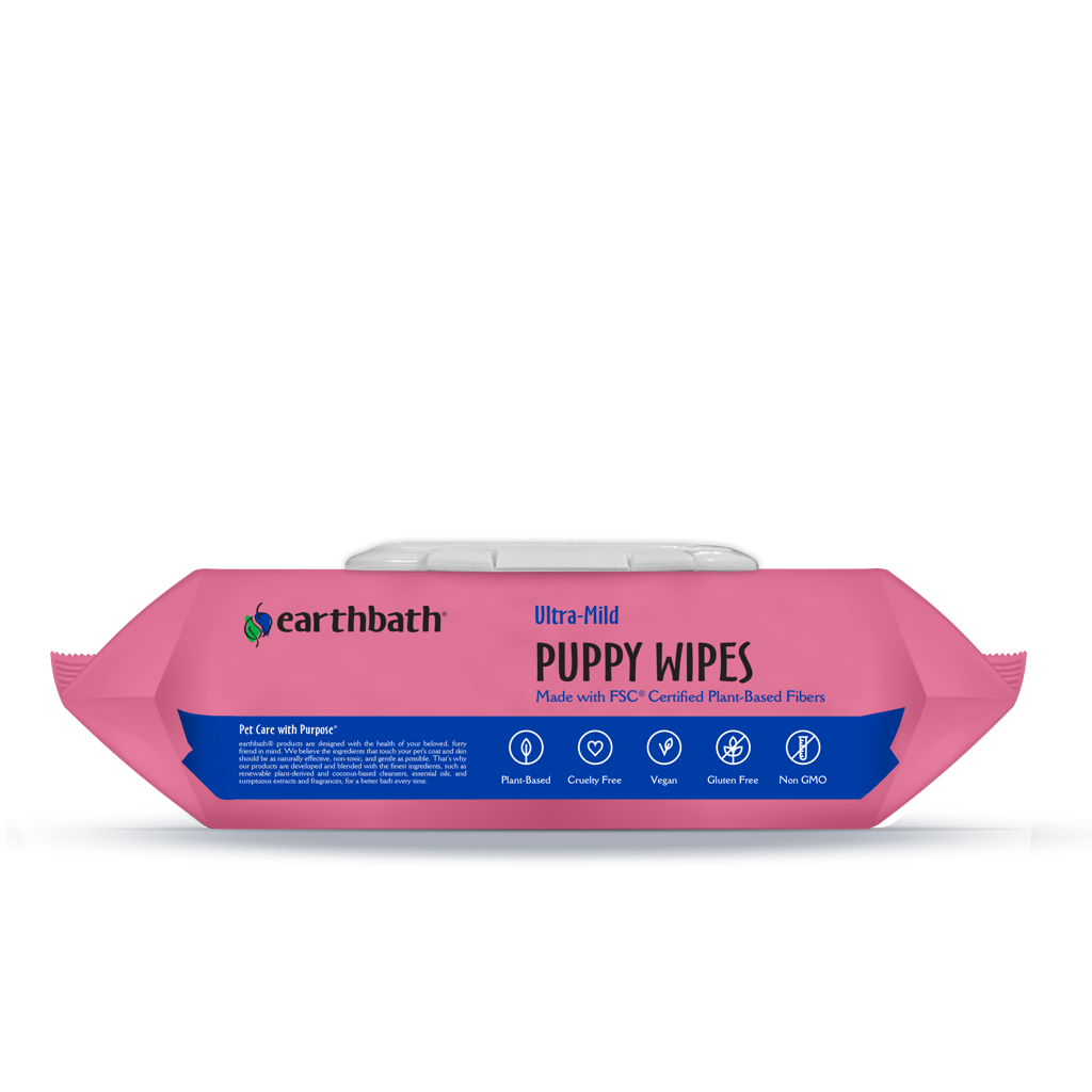 earthbath, Ultra-Mild Wild Cherry Puppy Wipes