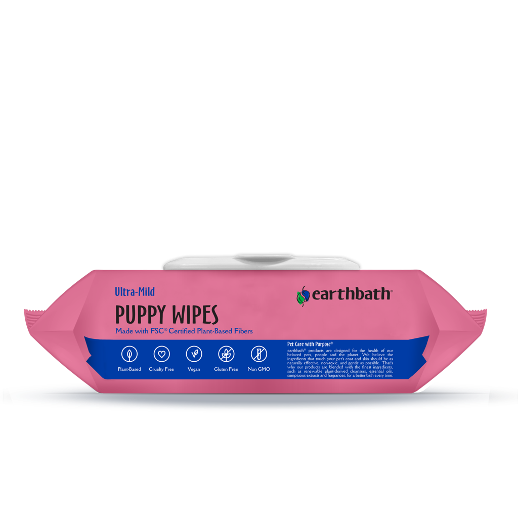 earthbath, Ultra-Mild Wild Cherry Puppy Wipes