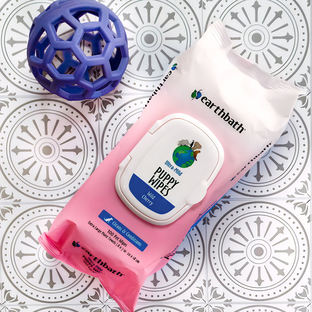 earthbath, Ultra-Mild Wild Cherry Puppy Wipes
