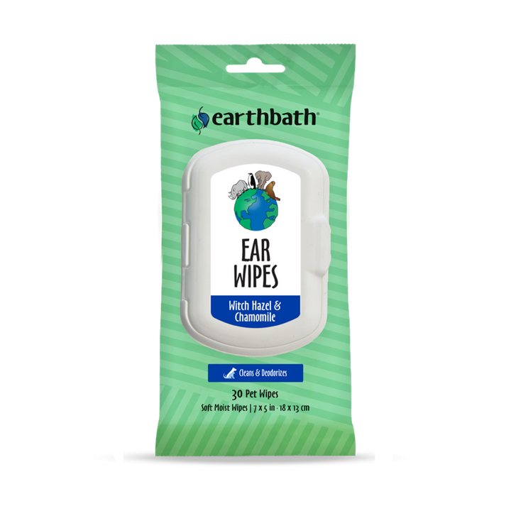 earthbath Ear Wipes Witch Hazel & Chamomile 30 Wipes