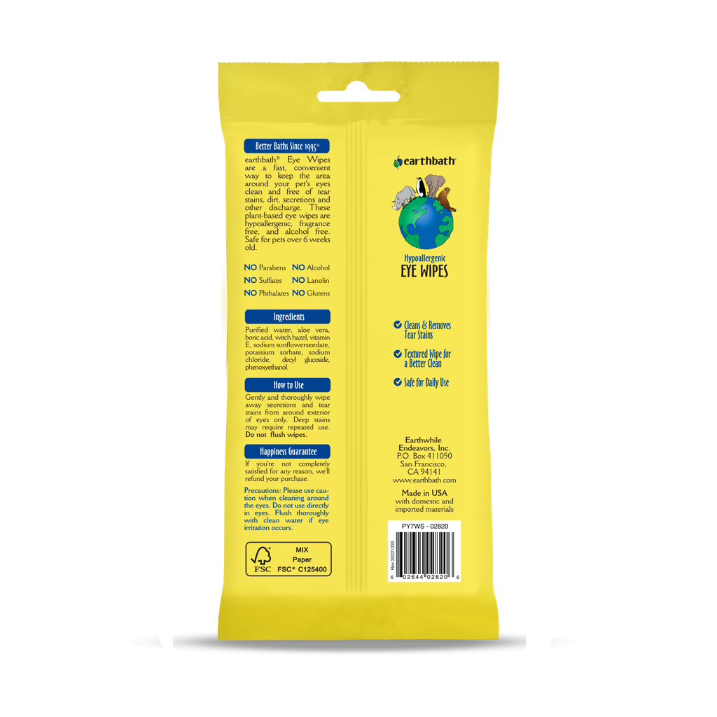 earthbath Oatmeal & Aloe Dog Bundle – Shampoo & Conditioner 16 oz + Eye Wipes 30 Ct, Dry & Itchy Skin Relief, Tear Stain Care, Vanilla Almond, Made in USA