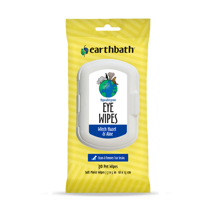 earthbath Witch Hazel & Aloe Pet Eye Wipes, 30 Count