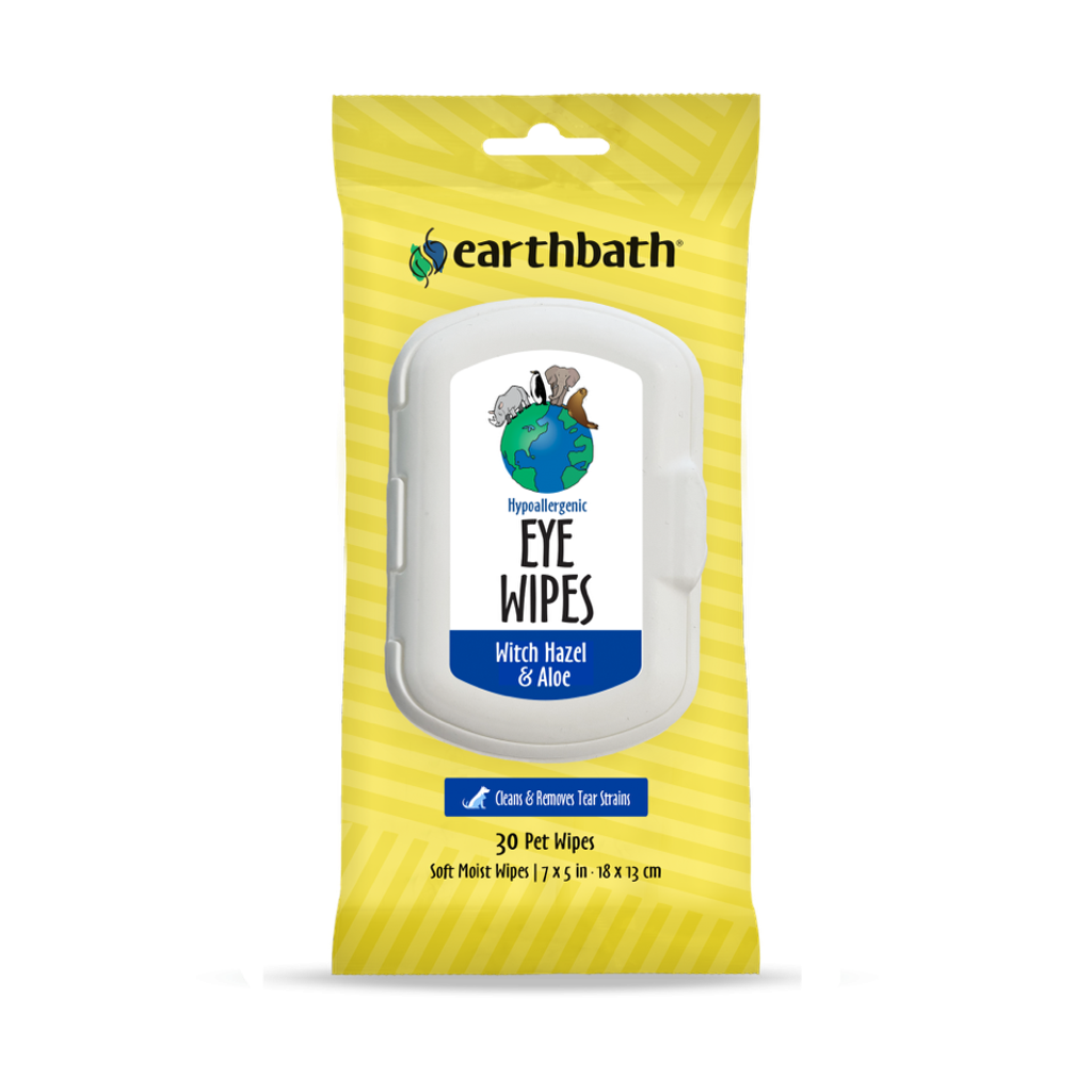 earthbath Oatmeal & Aloe Dog Bundle – Shampoo & Conditioner 16 oz + Eye Wipes 30 Ct, Dry & Itchy Skin Relief, Tear Stain Care, Vanilla Almond, Made in USA