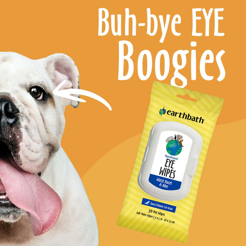 earthbath Witch Hazel & Aloe Pet Eye Wipes, 30 Count