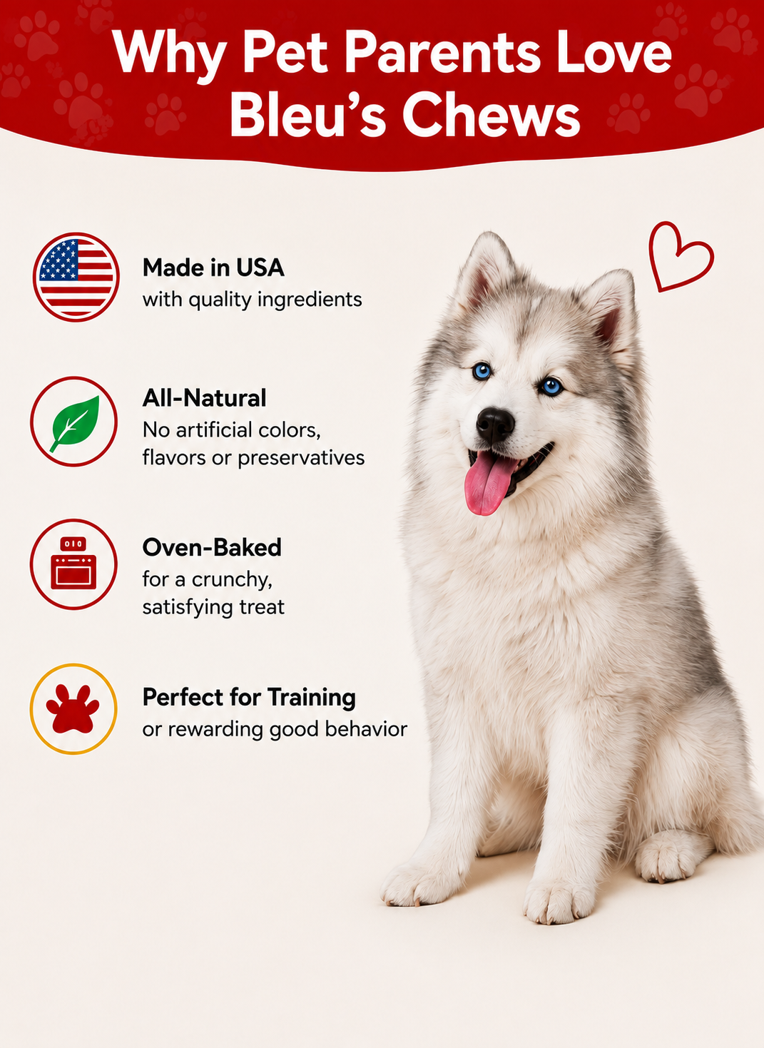 Bleu's Chews Crunchy Dog Treats with Strawberry & Banana | 5 oz