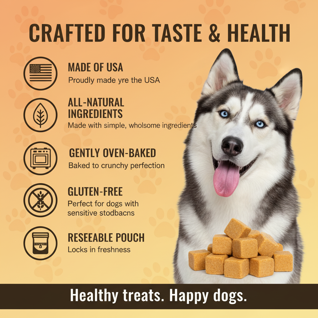 Eikon Pets BLEU'S CHEWS Crunchy Dog Treats with Sweet Potato & Honey, Oven-Baked, All-Natural, 5 oz